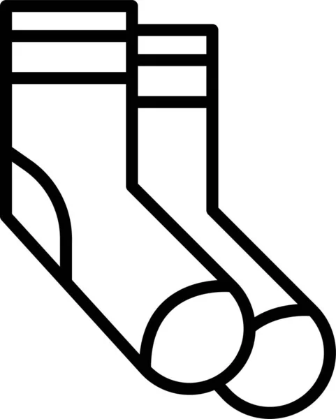 短袜一双脚轮廓图标 — 图库矢量图片