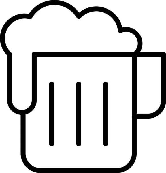 Beber Álcool Ícone Cerveja Estilo Esboço — Vetor de Stock