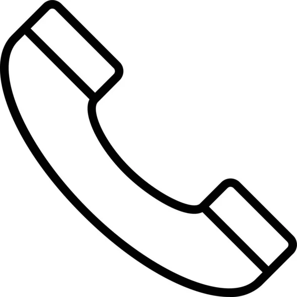 Κλήση Εικονίδιο Τεχνολογίας Επικοινωνιών Στυλ Περίγραμμα — Διανυσματικό Αρχείο