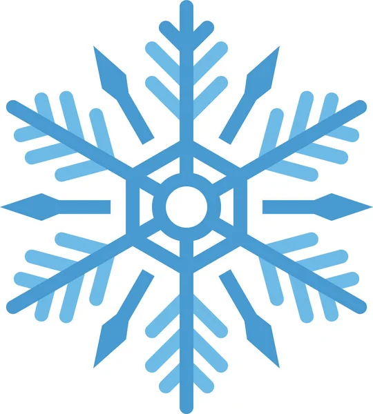 Cold Nature Snow Icon Flat Style — Vettoriale Stock