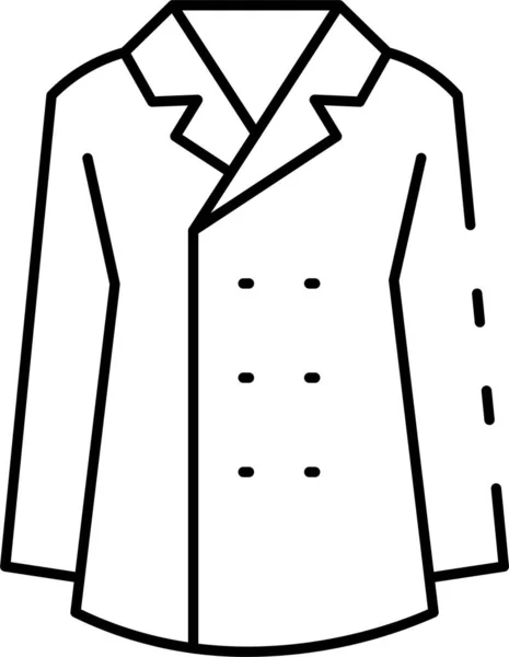 Coat Fashion Trench Icon — Stock Vector