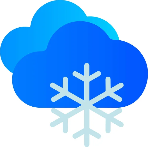 Nube Invierno Nieve Icono — Vector de stock