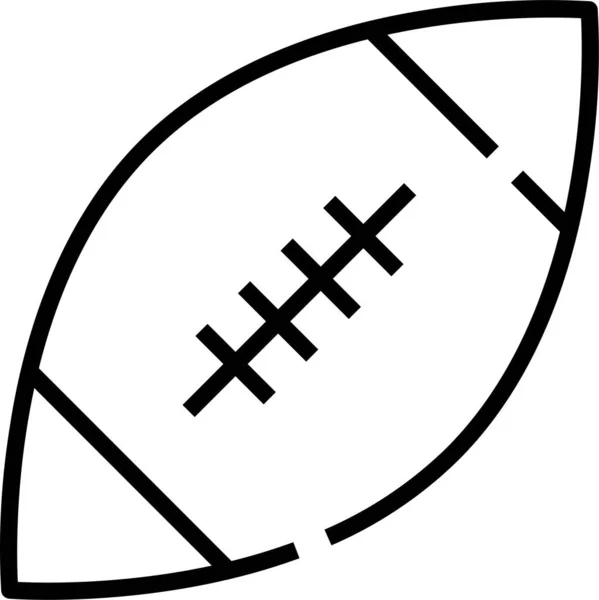 Икона Американского Футбольного Мяча Стиле Абрикоса — стоковый вектор
