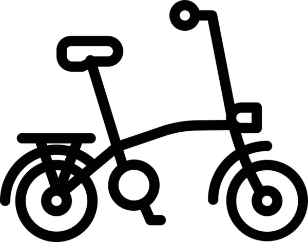 Outline Tarzında Bisiklet Bisikleti Egzersiz Simgesi — Stok Vektör