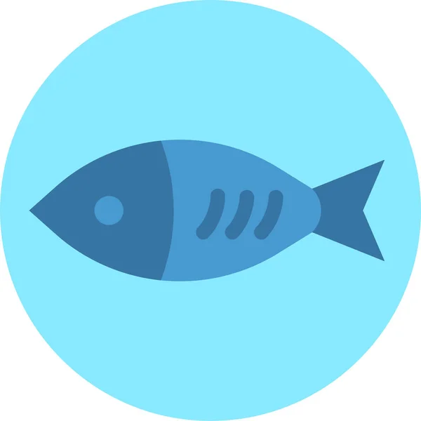 Икона Рыбака Животного Плоском Стиле — стоковый вектор