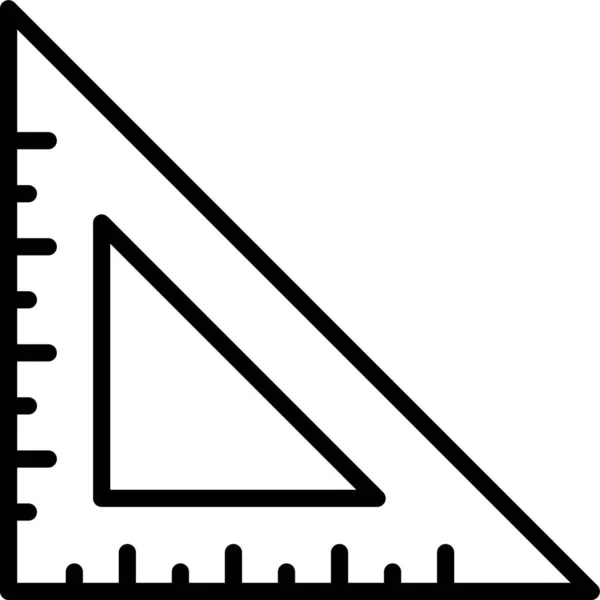 轮廓式的度量集正方形图标 — 图库矢量图片