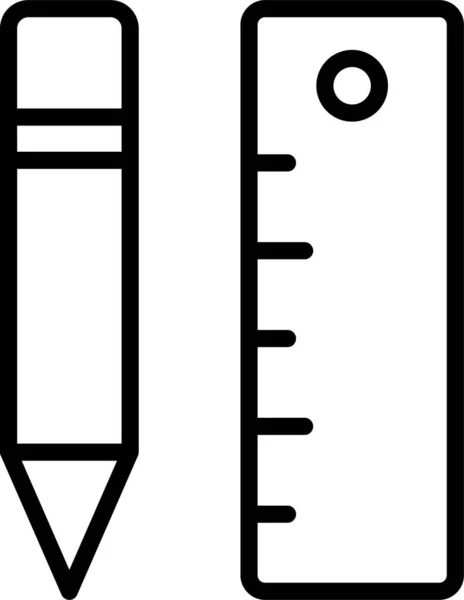 Werkzeugmaßstab Lineal Symbol — Stockvektor