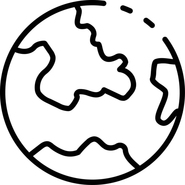 世界の地球のアイコン — ストックベクタ