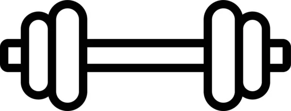 Иконка Веса Тренажерного Зала Стиле Outline — стоковый вектор