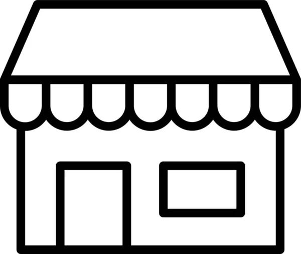 Loja Loja Edifícios Ícone — Vetor de Stock