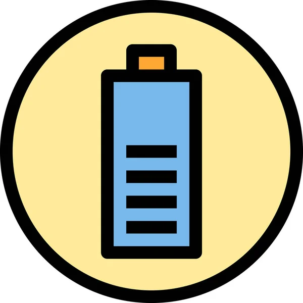 Batterij Essentieel Half Icoon Gevulde Outline Stijl — Stockvector