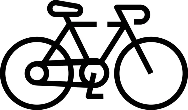 Icône Vélo Transport Dans Style Contour — Image vectorielle