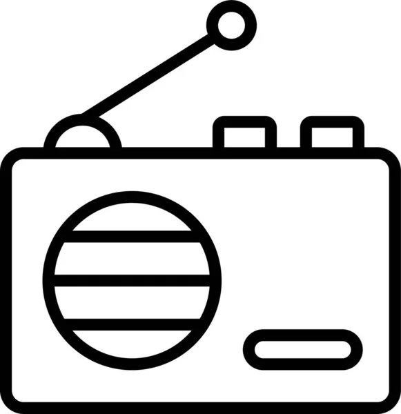 Иконка Антенны Коммуникационной Электроники Стиле Абрис — стоковый вектор
