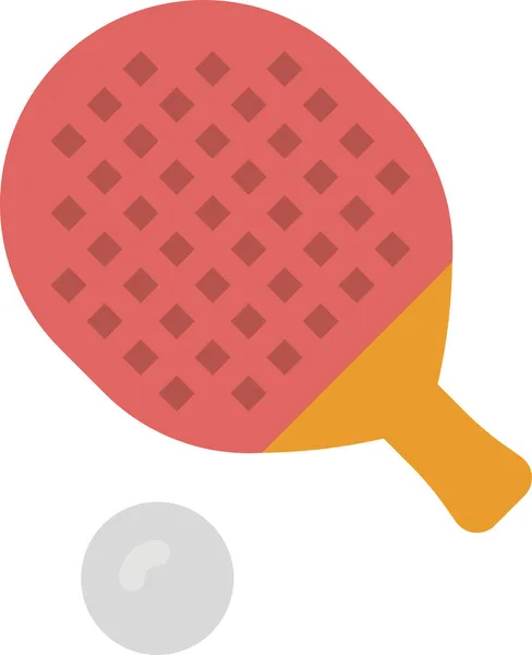 Ball0A Equipo Ping Icono Estilo Plano — Vector de stock