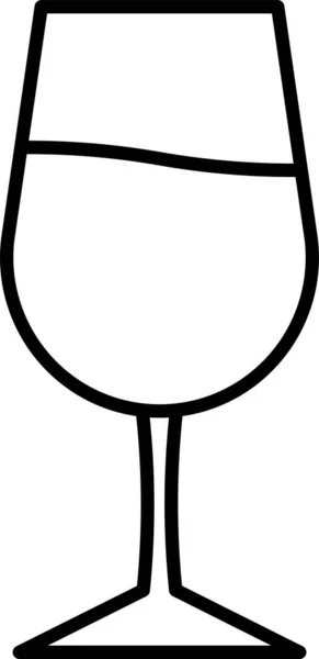 Şarap Bardağı Alkol Ikonu — Stok Vektör