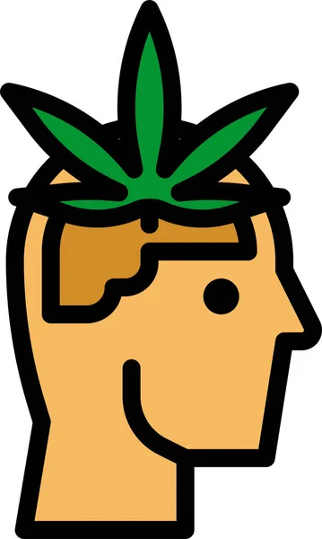 Tossicodipendenza Icona Della Cannabis — Vettoriale Stock
