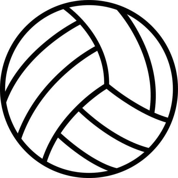 Volley Boll Spel Ikon Kontur Stil — Stock vektor
