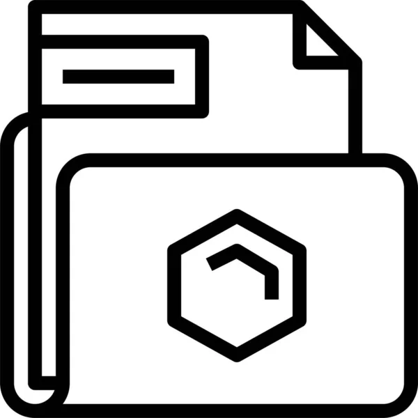 Nft File Document Icon Umrissstil — Stockvektor