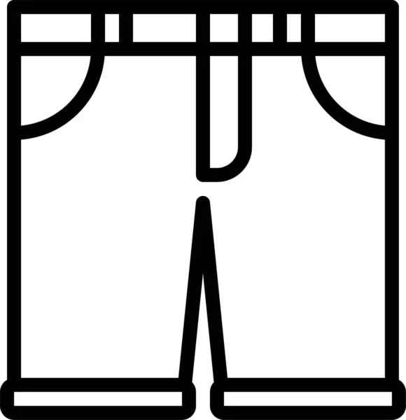 Čistá Módní Ikona Oblečení Stylu Osnovy — Stockový vektor