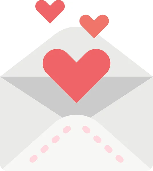 Umschlag Einladung Liebe Ikone Liebe Romantik Kategorie — Stockvektor