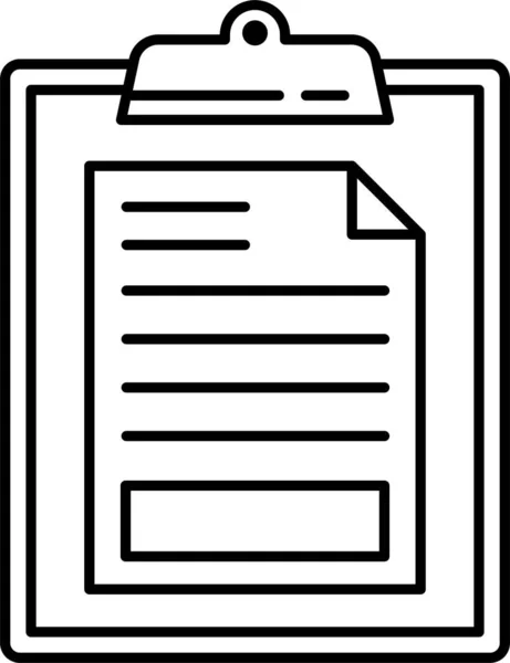 Ikona Sestavy Dokumentu Papíře Stylu Osnovy — Stockový vektor