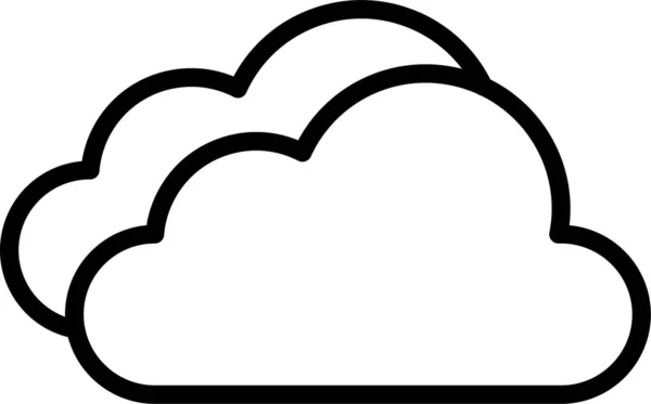 Wolkenlucht Bewolkt Pictogram — Stockvector