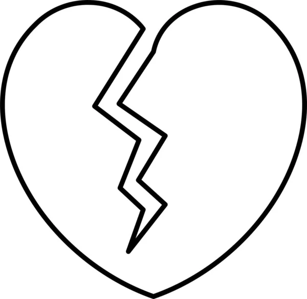 Kırık Kalp Kırma Ikonu — Stok Vektör