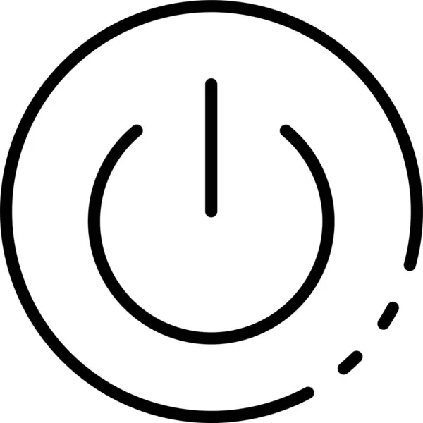 Botón Inicio Icono Encendido — Vector de stock