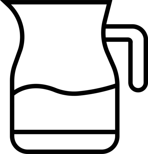 Water Jug Kitchen Icon Outline Style — Stock Vector