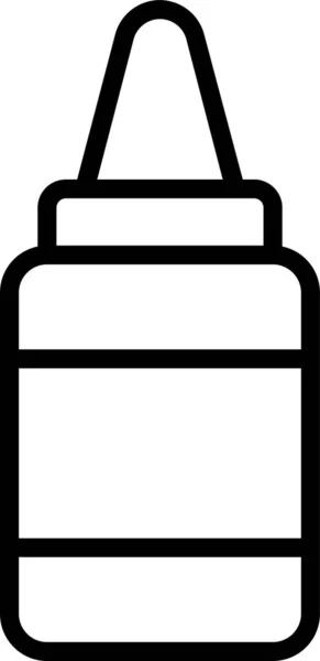 Klebeflasche Flüssigkeitssymbol Umrissstil — Stockvektor