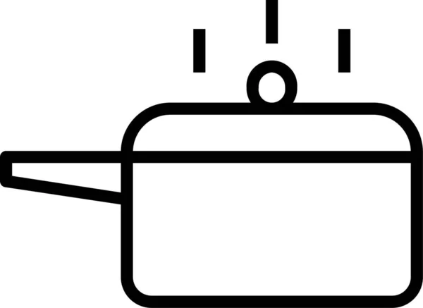 Ikon Memasak Dapur Kompor Dalam Gaya Outline - Stok Vektor