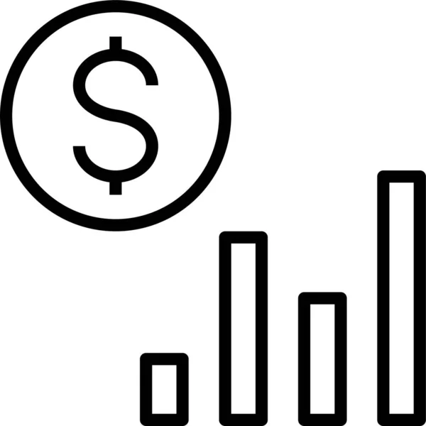 Beursstanden Icoon Contourstijl — Stockvector