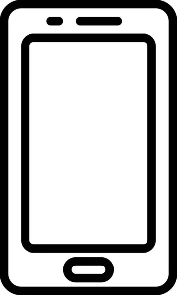 Иконка Смартфона Устройства Стиле Контура — стоковый вектор