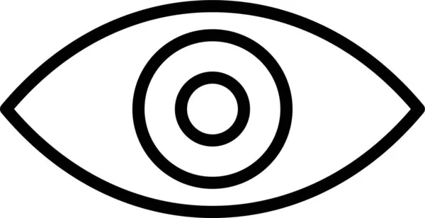 Ikona Optyczna Widokiem Oko Zarysie — Wektor stockowy