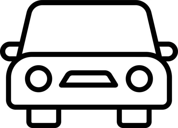 Vehículo Transporte Icono Automóvil Estilo Esquema — Vector de stock