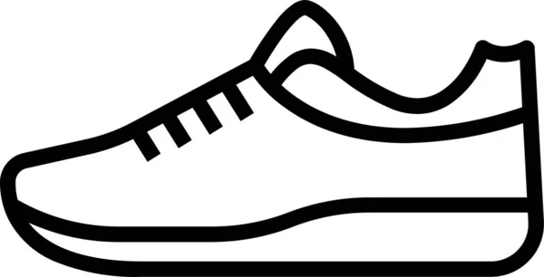 Shoe Boot Footwear Icon Outline Style — Stock Vector