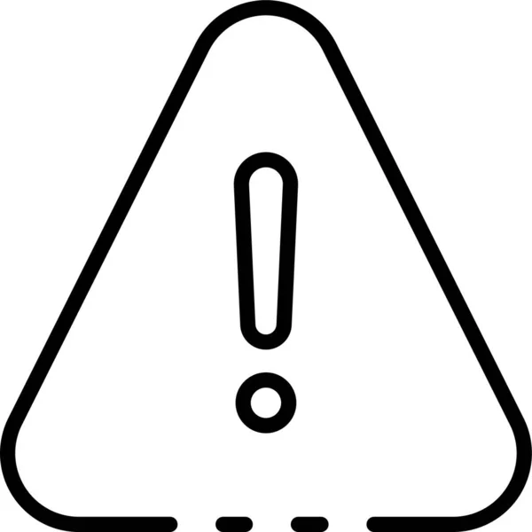 Icono Aviso Atención Error Estilo Esquema — Vector de stock