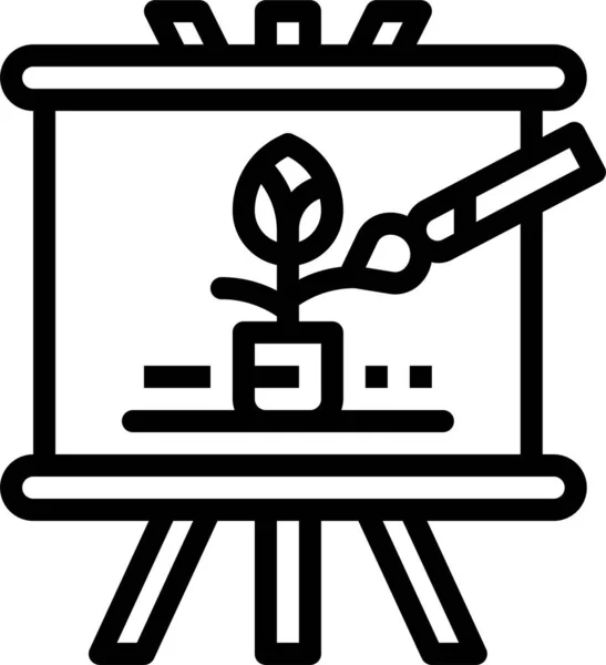 Ikona Kresby Kresby Umělce Stylu Osnovy — Stockový vektor