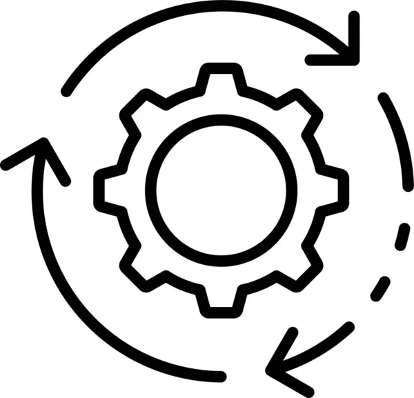 Instelling Tandwielpictogram — Stockvector