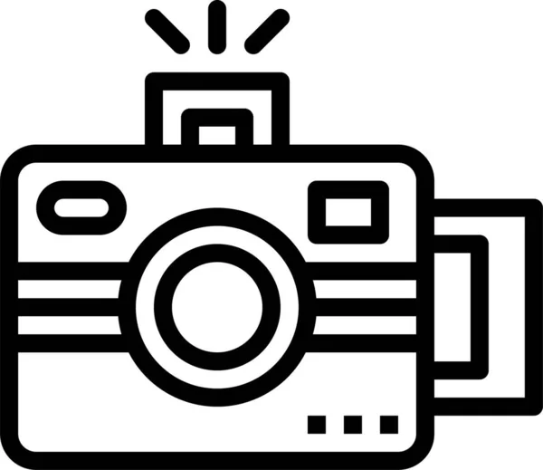 Fényképezőgép Elektronika Fotó Ikon Vázlatos Stílusban — Stock Vector