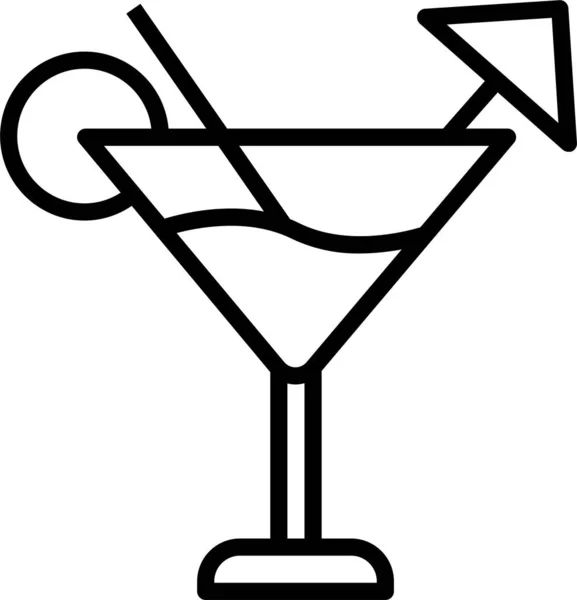 Cocktail Martini Alcohol Icon — Stock Vector