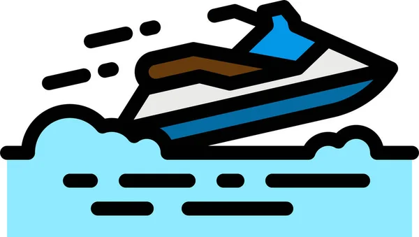 酒店类别的水上喷气式滑板车图标 — 图库矢量图片
