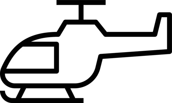 Иконка Полета Вертолёта Очертаниях — стоковый вектор