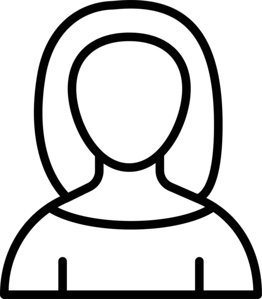 Femme Avatar Personne Icône — Image vectorielle
