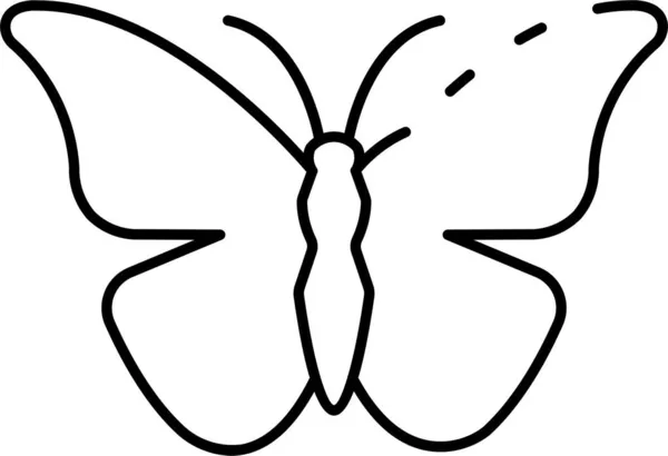 Insecte Papillon Insectes Icône Dans Style Contour — Image vectorielle