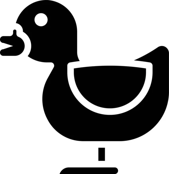 Animal Oiseau Canard Icône Dans Style Solide — Image vectorielle