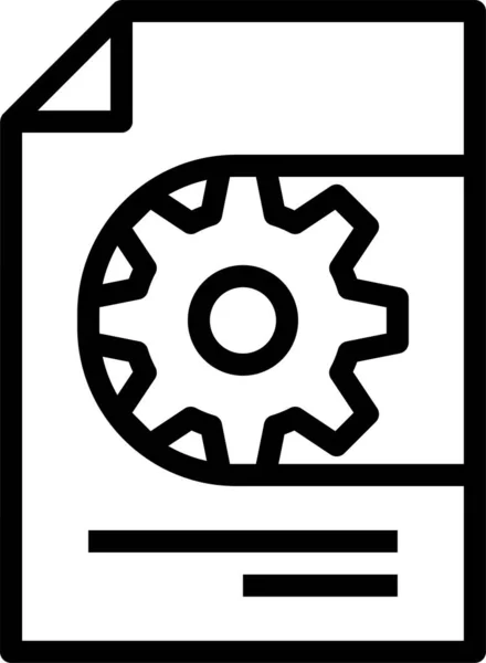Icon Für Die Dateiverwaltung Umrissstil — Stockvektor