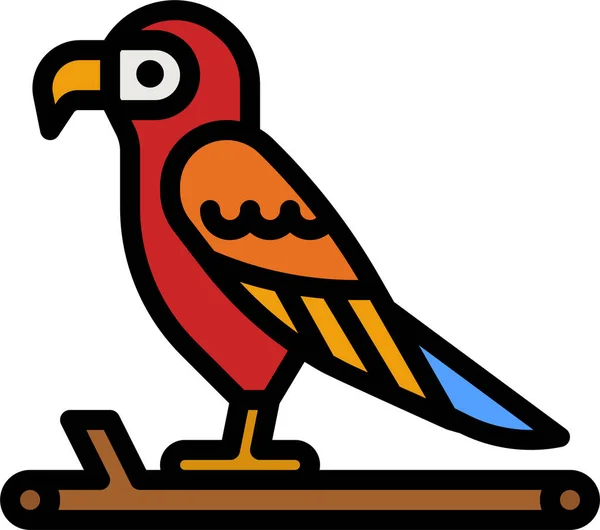 Тропічна Ікона Дикої Природи Папуги — стоковий вектор