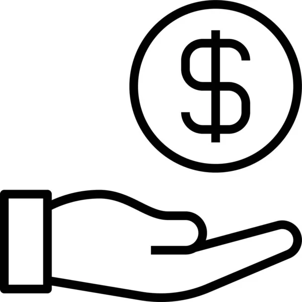 Sparen Munt Dollarpictogram — Stockvector