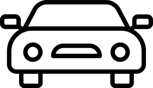 Icono Del Seguro Vida Del Coche Estilo Esquema — Vector de stock